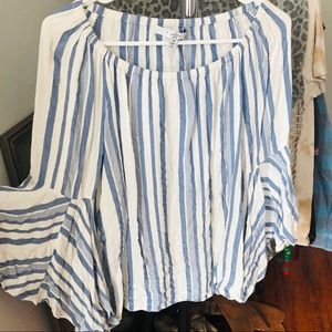 Top with flare sleeves